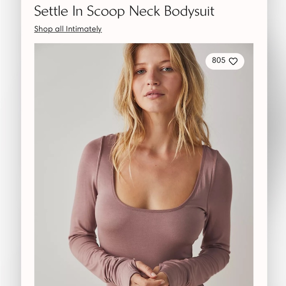 Free People Settle In Scoop Neck Bodysuit